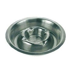 Quantore - Aschenbecher Metall verchromt 170mm Edelstahl wählbar
