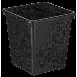 Vepa Bins – Papierkorb aus Kunststoff, quadratisch, 31 cm hoch, schwarz | 4 Stück