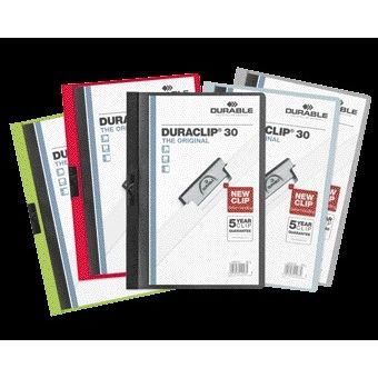 Langlebig - Klemmmappe Duraclip A4 3mm 30 Blatt sortiert