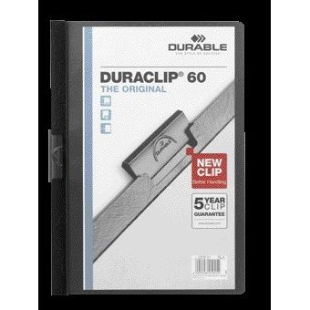 Langlebig - Klemmmappe Duraclip A4 6mm 60 Blatt schwarz