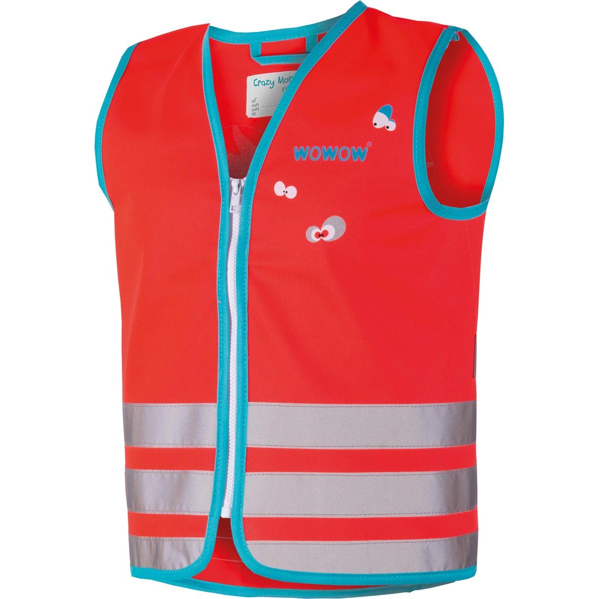 Wowow - Fluoreszierende Weste Crazy Jacket, rot, M (Kind)