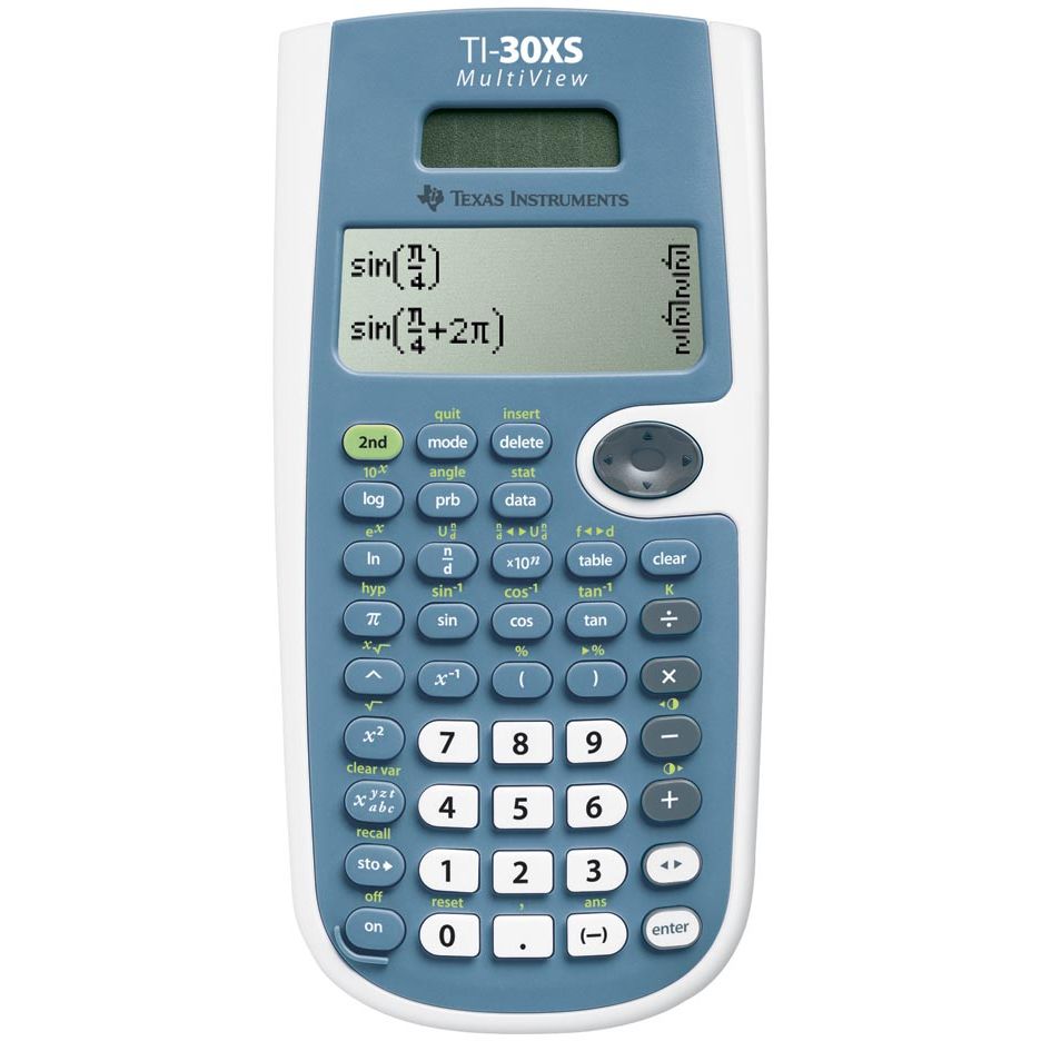 Texas Instruments – Texas wissenschaftlicher Taschenrechner TI-30XS Multiview, funktioniert mit Solarzellen und Batterien