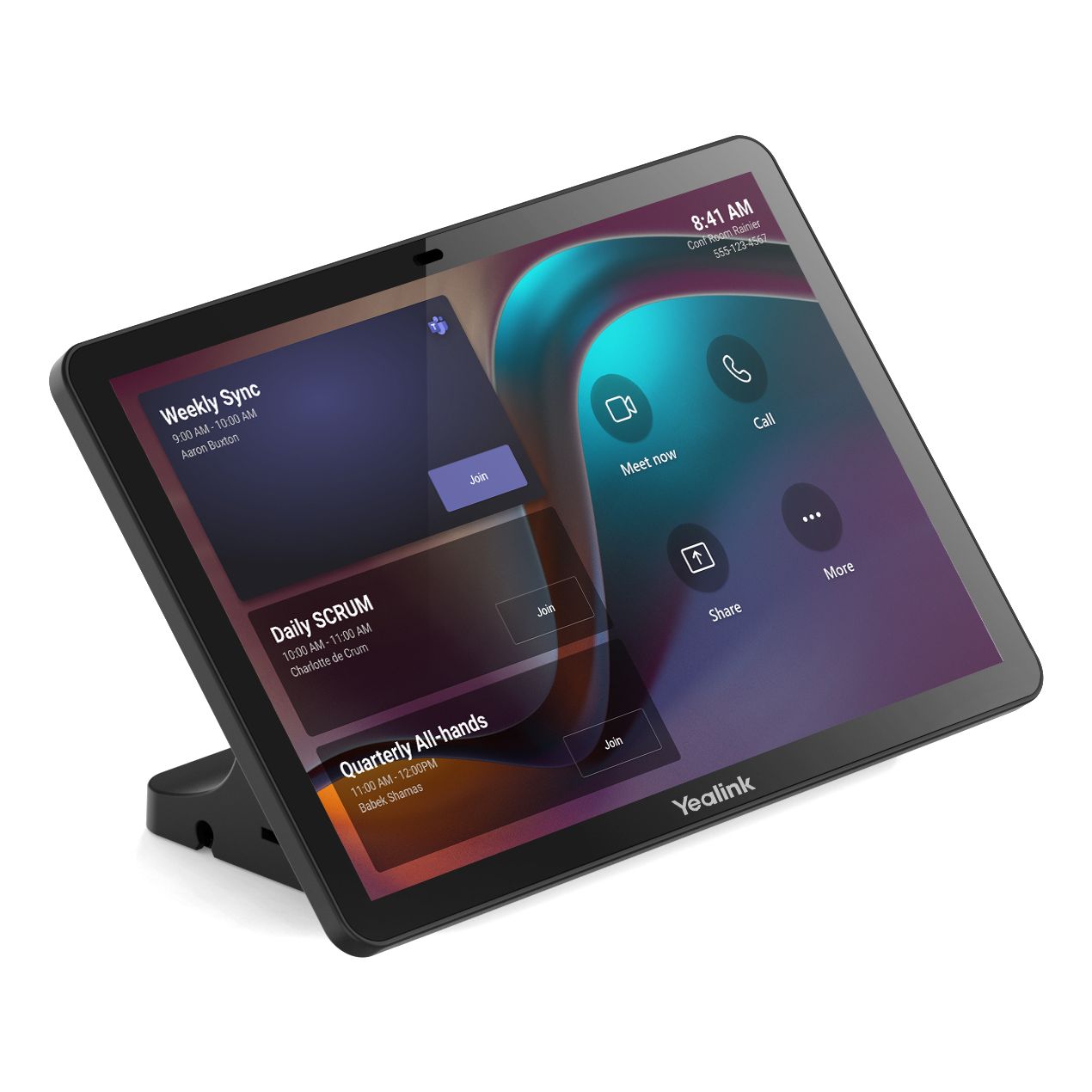 YEALINK - CTP25 scherm voor vergaderzalen 25,6 cm (10.1) 1280 x 800 Pixels IPS 802.11a, 802.11b, 802.11g, Wi-Fi 4 (802.11n), Wi-Fi 5 (802.11ac), Wi-Fi 6 (802.11ax) Zwart Bluetooth