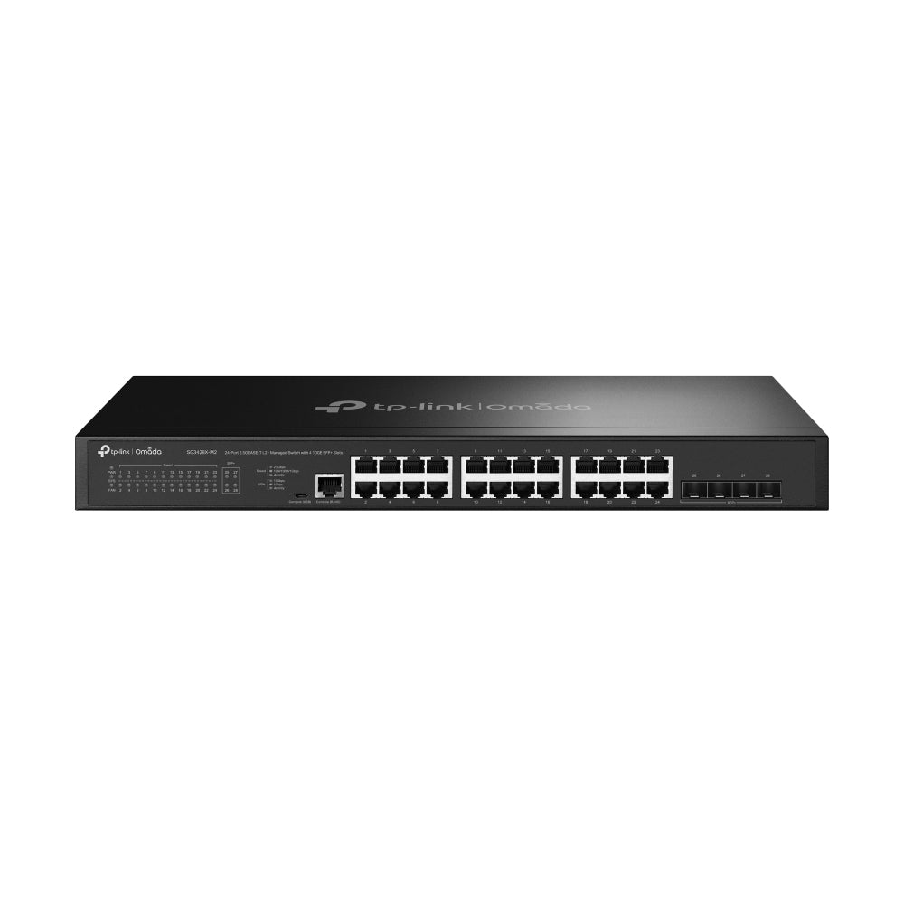 TP-Link - Omada SG3428X-M2 netwerk-switch Managed L2+ 2.5G Ethernet (100/1000/2500) 1U Zwart