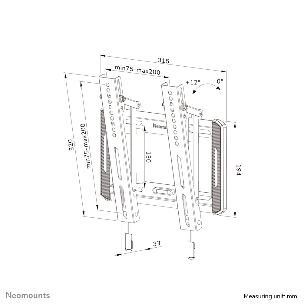 Neomounts – TV-Wandhalterung WL35-550BL12 32-55 Zoll