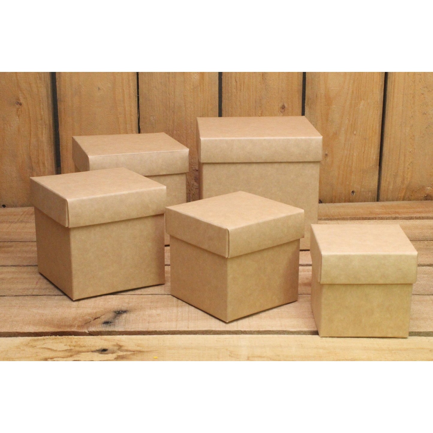 Bonbon doosjes - Chocolade doosje - Kraft kubus - 24 stuks