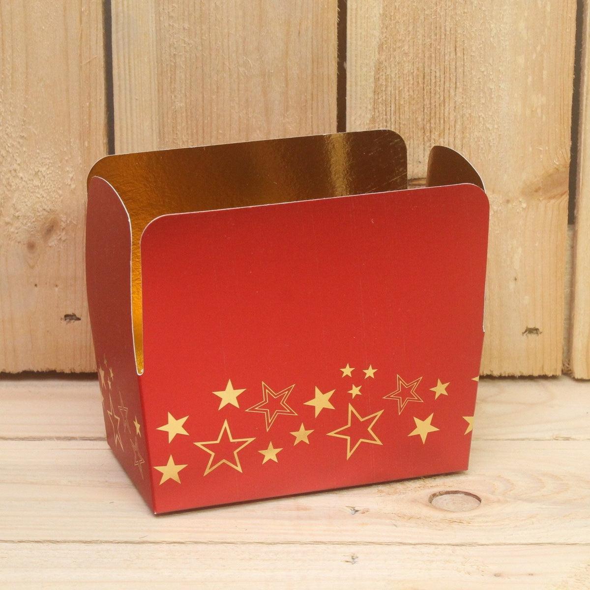 Bonbon doosjes - Chocolade doosje - Rood mat sterren HOOG - 24 stuks