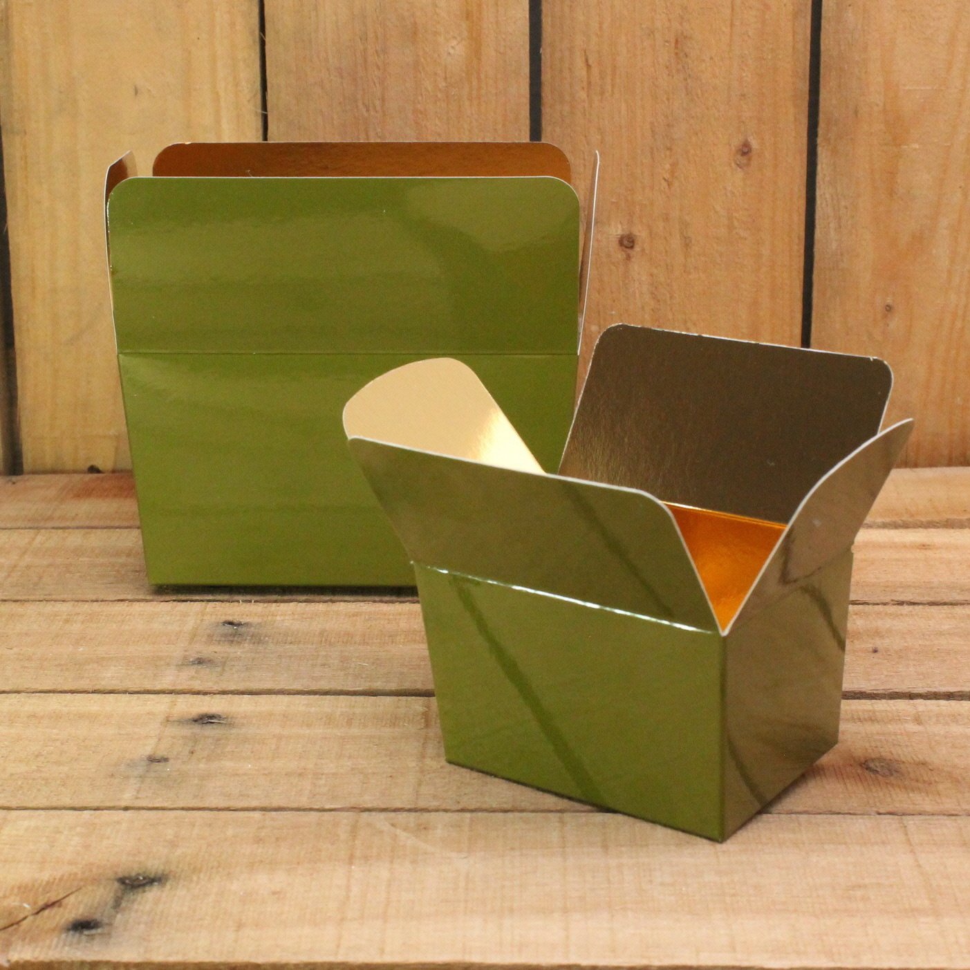 Bonbon doosjes - Chocolade doosje - Mosgroen 136 basic laag - 12 stuks