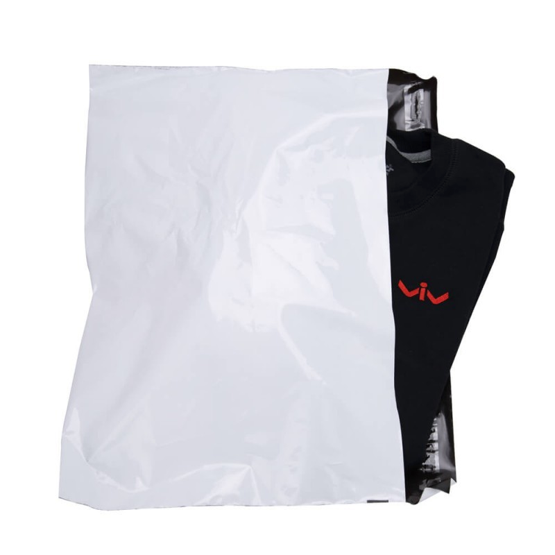 Klika - Coex-Versandtaschen weiß/schwarz 750 x 650 + 50 mm 50 Mikron
