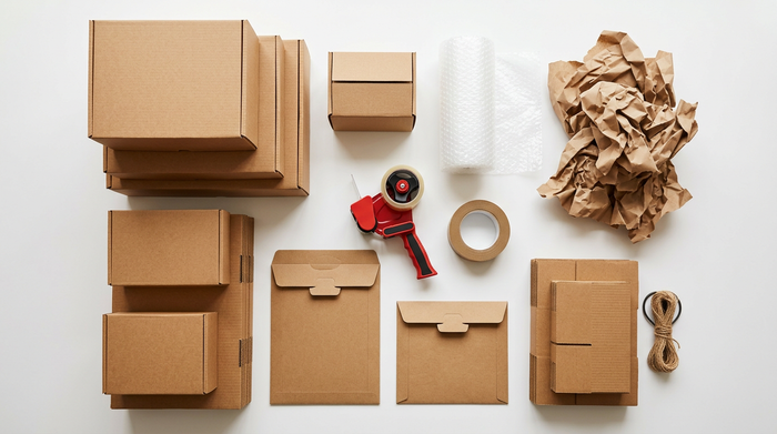 Verpakkingsmateriaal voor webshops: verzenddozen, bubbelfolie en tape