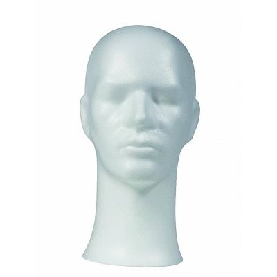 Klika - Perückenkopf weiß Höhe 33cm Herr 9 Stück