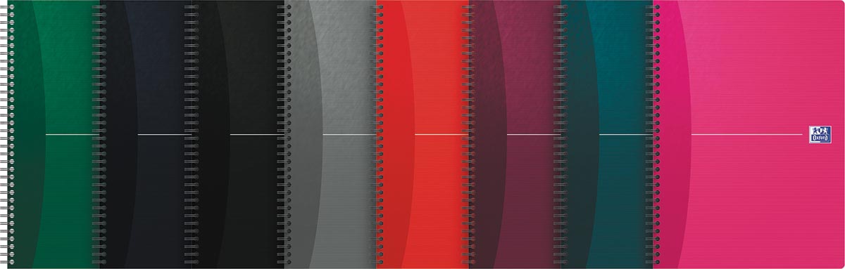 Oxford – Essentials Spiralnotizbuch, 180 Seiten, ft A4, liniert, verschiedene Farben