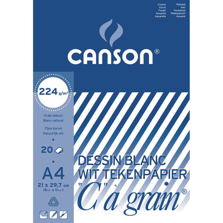 Canson - Zeichenblock C à Körnung 224 g/m², ft 21 x 29,7 cm (A4)