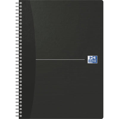 Oxford - Essentials Spiralnotizbuch, 180 Seiten, ft A4, kariert 5 mm, schwarz