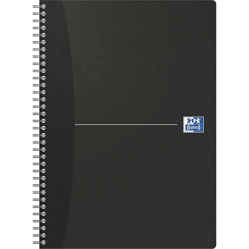 Oxford - Essentials Spiralnotizbuch, 180 Seiten, ft A4, kariert 5 mm, schwarz