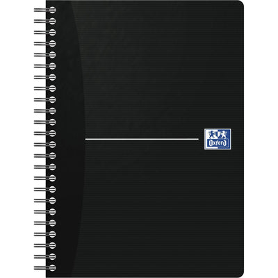 Oxford - Essentials Spiralnotizbuch, 180 Seiten, ft A5, kariert 5 mm, schwarz
