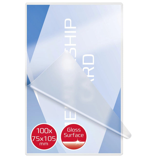 GBC -  Card Lamineerhoezen 75x105mm 2x125 micron Glanzend (100)