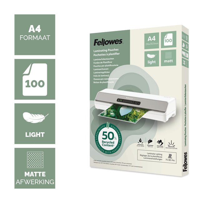 Fellowes -  100143435 laminatorzak 100 stuk(s)
