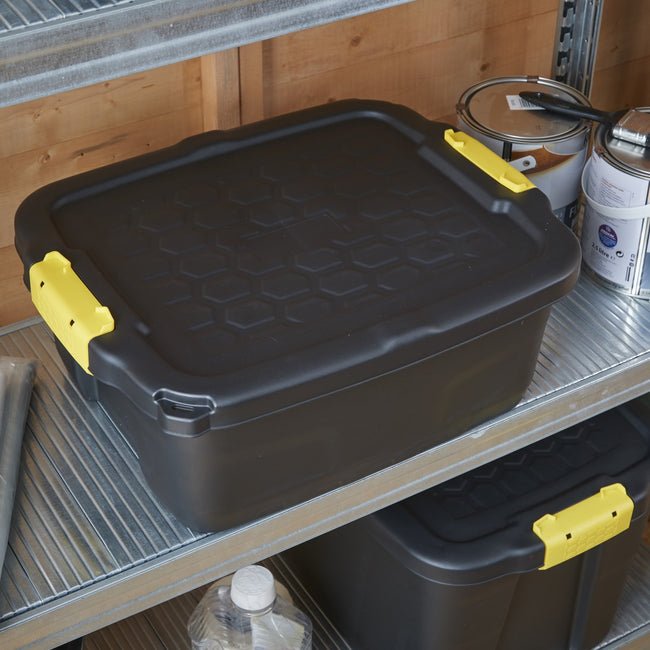 Fellowes -  Opbergbox bankers box 24l met hndgr robuust zwart
