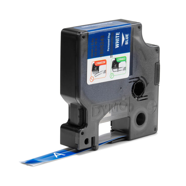 Dymo -  Labele  rhino industrieel vinyl 12mm blauw