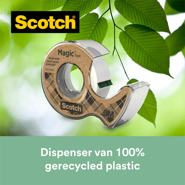 Scotch -  Plakband magic 919 19mmx20m + afroller | 12 stuks