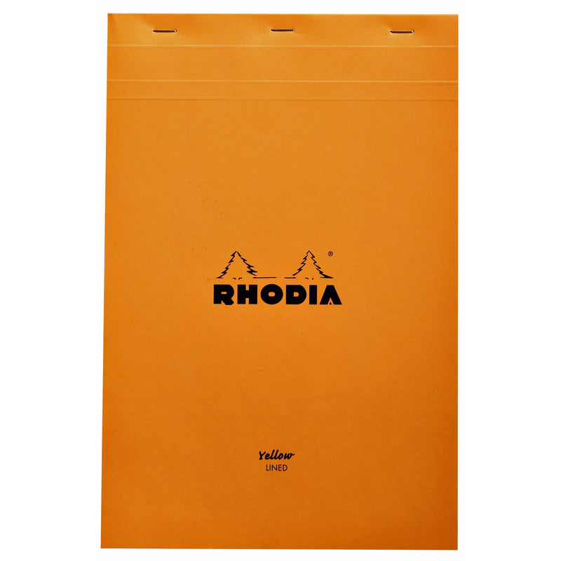 Rhodia - Schreibblock A4-Linie 80 Blatt 80gr gelb | 5 Stück