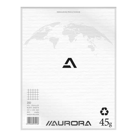Aurora - Notizblock 210x270mm Raute 5x5mm 200 Blatt 45gr | 5 Stück