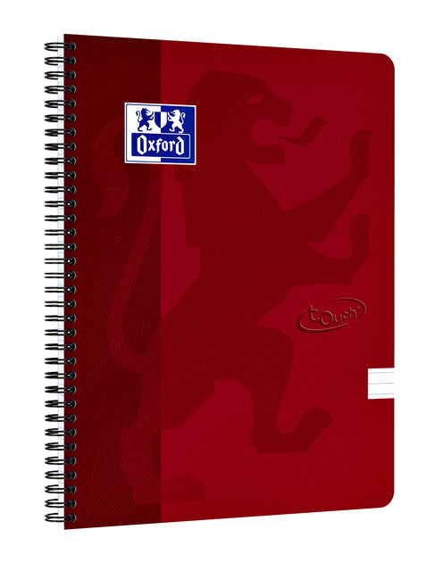Spiralblock Oxford Touch A4 Linie 70vel rot