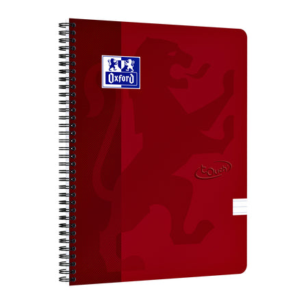 Oxford - Spiralblock Touch A4-Linie 140 Seiten 80gr rot