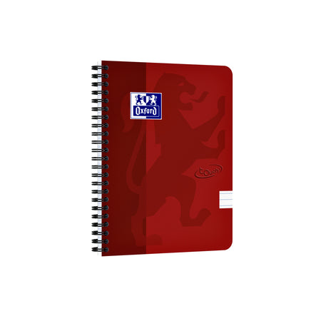 Oxford - Spiralblock Touch A5-Linie 140 Seiten 80gr rot | 5 Stück