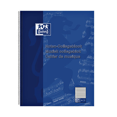 Oxford - Vorlesungsblock A4+ Noten 4-Loch 100 Seiten 80gr blau