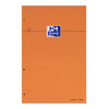 Oxford - Kursblock Orange Notizblock A4+ liniert 4-Loch 160 Seiten 80gr orange | 5 Stück