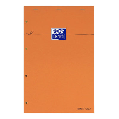 Oxford - Kursblock Orange Notizblock A4+ liniert 4-Loch 160 Seiten 80gr orange | 5 Stück