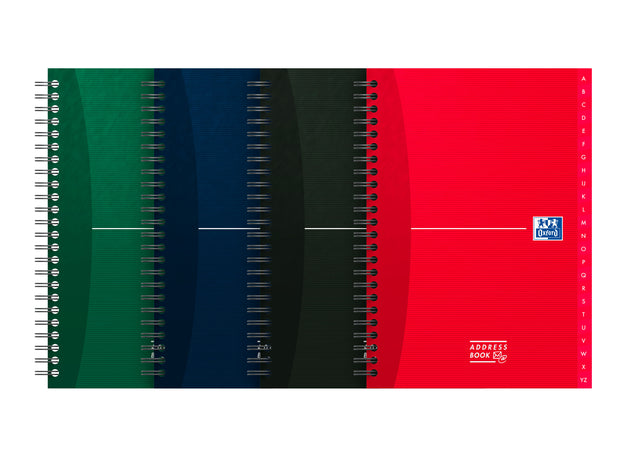 Adressbuch Oxford Essentials A5 72vel Double Spiral Assorti | 5 Stücke