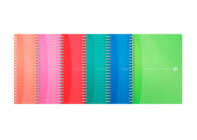 Oxford - Spiralblock MyColors A5 Linie 90 Blatt sortiert | 5 Stück