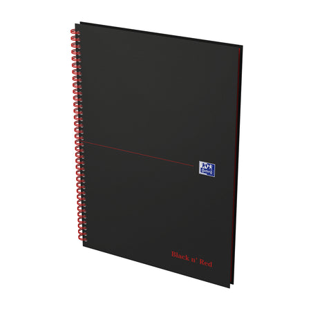 Oxford - Spiralblock Black n' Red A4-Linie 140 Seiten 80gr | 5 Stück