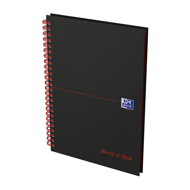 Notizbuch Oxford Black N Red A5 70vel Linie