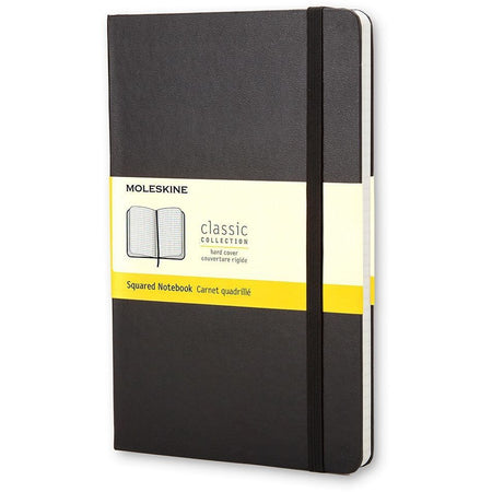 Moleskine – Notizbuch groß, 130 x 210 mm, Diamant 5 x 5, Hardcover, schwarz