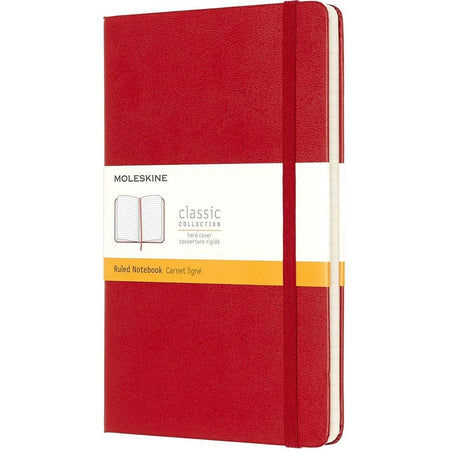 Moleskine – Notizbuch groß, 130 x 210 mm, Hardcover, rot