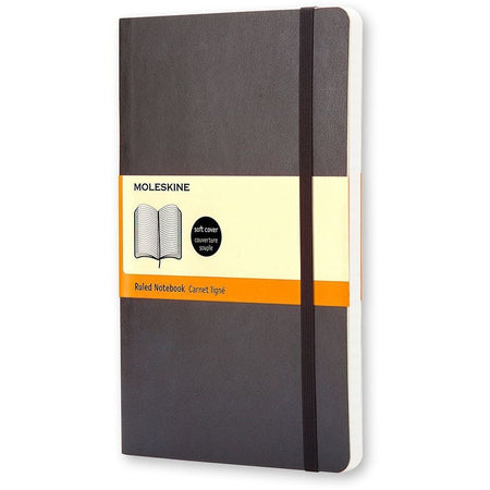 Moleskine – Notizbuch groß, 130 x 210 mm, Line-Softcover, schwarz