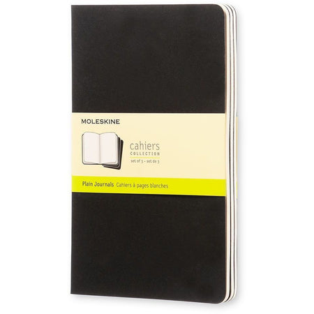 Moleskine – Notizbuch 130 x 210 mm, blanko, 160 Seiten, 70 g, schwarz, 3er-Set