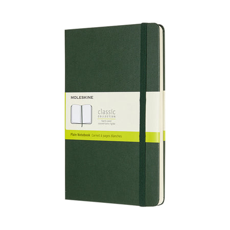 Moleskine – Notizbuch groß, 130 x 210 mm, blanko, fester Einband, Myrtengrün