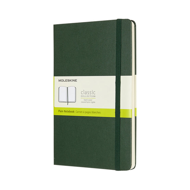 Moleskine – Notizbuch groß, 130 x 210 mm, blanko, fester Einband, Myrtengrün