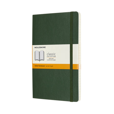 Moleskine – Notizbuch groß, 130 x 210 mm, Linie, weicher Einband, Myrtengrün