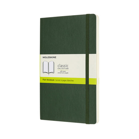 Moleskine – Notizbuch groß, 130 x 210 mm, blanko, weicher Einband, myrtengrün
