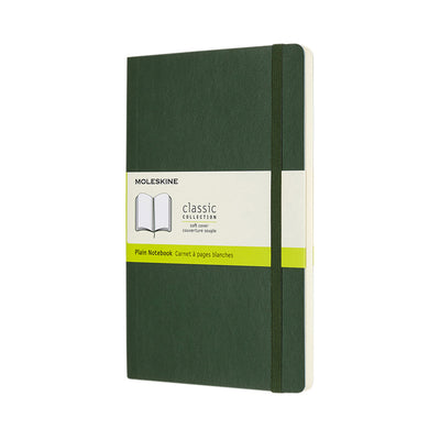 Moleskine – Notizbuch groß, 130 x 210 mm, blanko, weicher Einband, myrtengrün