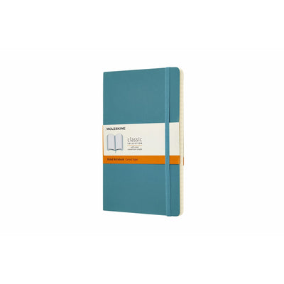 Moleskine – Notizbuch groß, 130 x 210 mm, Line-Softcover, riffblau