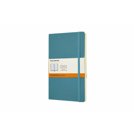 Moleskine – Notizbuch groß, 130 x 210 mm, Line-Softcover, riffblau