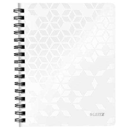 Leitz - Notizbuch WOW A5 Strichspirale PP weiß