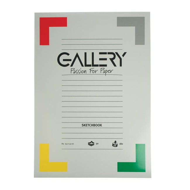 Galerie – Skizzenblock, ft 29,7 x 42 cm (A3), 180 g/m², Block mit 50 Blatt